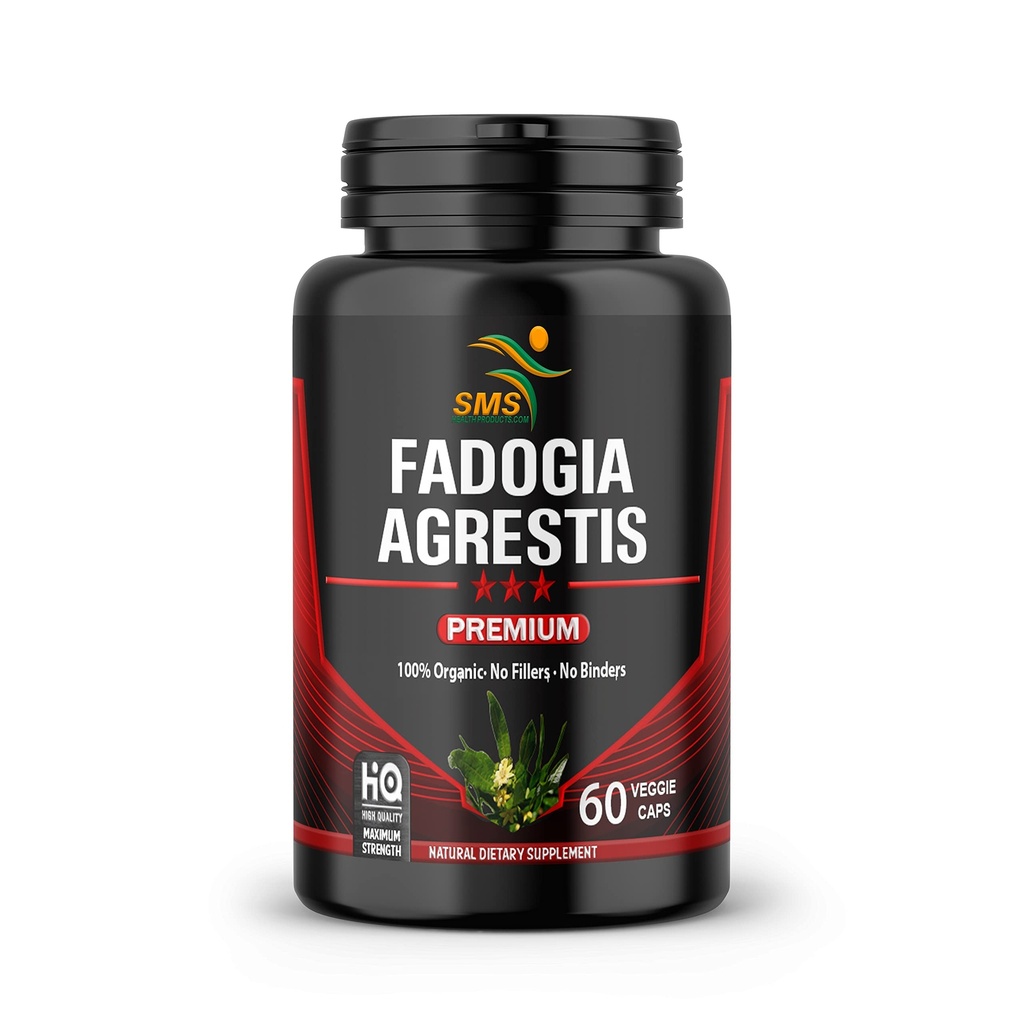 Fadogia Agrestis Extract Pills (Maximum Strength) 1000mg Servings ¦ Apoya Athletic Performance, Strength, Drive ← Orgánica, Tercera Parte Tested, Gluten Free Supplement, 60 Veggie Caps