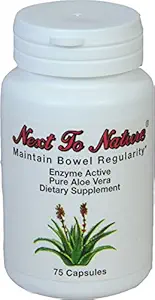 Junto a las cápsulas de la naturaleza: Ayuda herbal a la regularidad, suplemento dietético puro Aloe Vera, 75 cápsulas