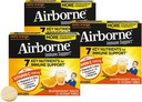 Airborne 1000mg Vitamin C + Zinc Sugar Free Multivitamin Immune Support Effervescent Fizzy Drink Tablets, Zesty Orange Flavor with Powerful Antioxidants Vitamins A C & E, 30 Tablets (3 Pack)