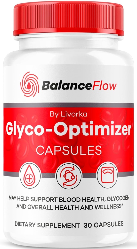 Balance Flow Glyco Optimizer, Balance Flow, Balance Flow Glycol Optimizer Suplemento, BalanceFlow Support Capsules, Balance Flow Blood Support Advanced Formula, 30 cápsulas para 1 Mes