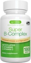 Igennus Super B-Complex Metilcobalaminas, MTHFR Suplemento con Methylfolate &amp; B12 Metilcobalamina, Alta Biodisponibilidad " Potency, Vegan, Lab Verified, 180 Tablas pequeñas