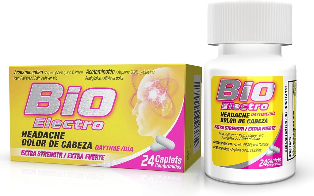 Tablas de Alivio de Dolor Extra de Fuerza, 24 Cuentas