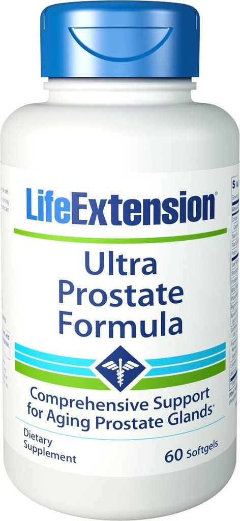 Extensión de la vida Ultra Prostat natural con Apres Flex y Lignanos Estándarizados Softgels, 60 Contando