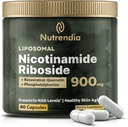 NAD+ Liposomal Nicotinamide Riboside with Resveratrol & Quercetin NAD+ – Premium Supplement for Anti-Aging, Enhanced Energy, Improved Focus, Cellular Support – 80 High-Purity Capsules-900mg