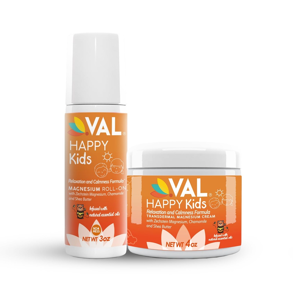 Agrupo de calma y sueño infantil: VAL Magnesium Roll-on &amp; Cream