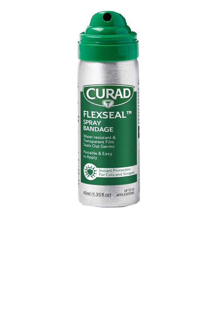 Banda de goma líquida CURAD, resistente al agua, transparente, ideal para cortes y raspas, solución de cuidado de heridas rápidas, 40 ml, 1EA