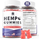 cáñamoTotalmente cáñamo Gummies 200mg, Aceite de cáñamo vegano de alta potencia con Omega 3 6 9, Vitamina A,E &amp; B1, Cero Sugar, 60 Gummies, 30 Servimientos