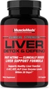 MuscleMeds Liver Detox " Defend, Cleanse, Repair Formula - Herbal Liver Support Supplement, NAC, Silymarin Milk Thistle, 60 Servings
