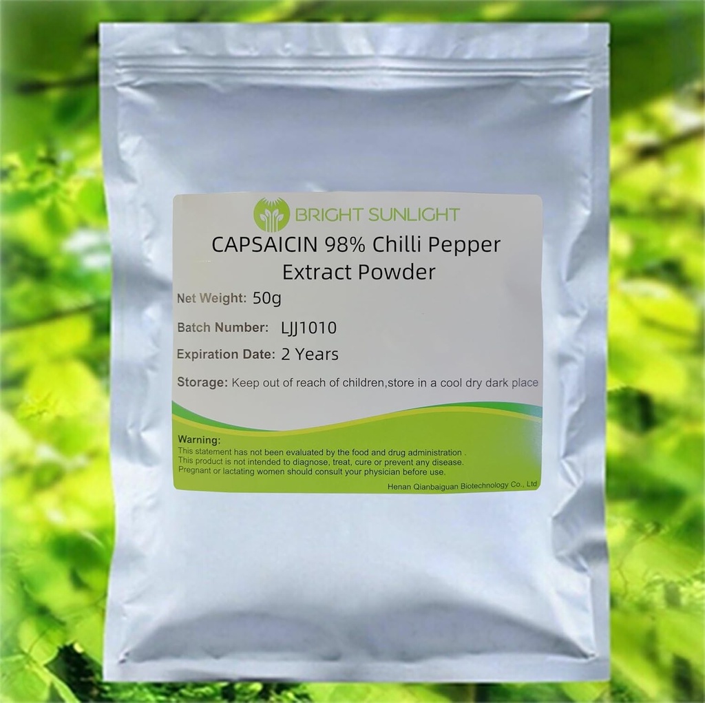 50g CAPSAICIN 98% Chilli Pepper Extract Powder ,Pure Capsaicin Polvo