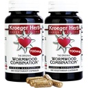 Kroeger Herb Wormwood Combination Vegetarian Capsules, 100 Count - Pack of 2
