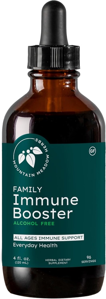 Mountain Meadow Herbs Family Immune Booster Extract with Sambucus Elderberry and Echinacea ← Optimal Immune Support for The Whole Family TEN Tincture, 4 oz