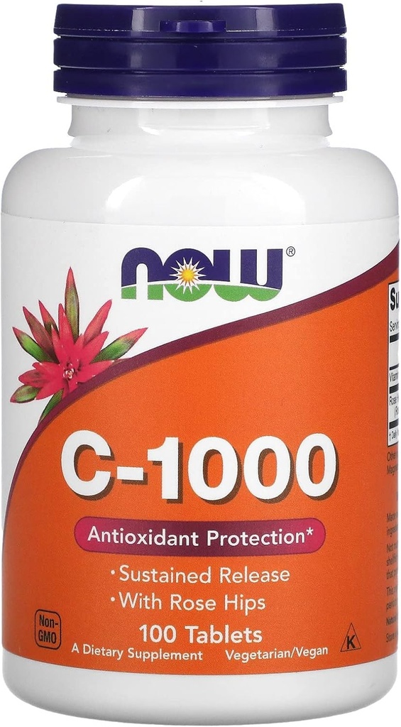 Ahora Alimentación Vitamina C-1000 Sustained Release - 100 Cuadros