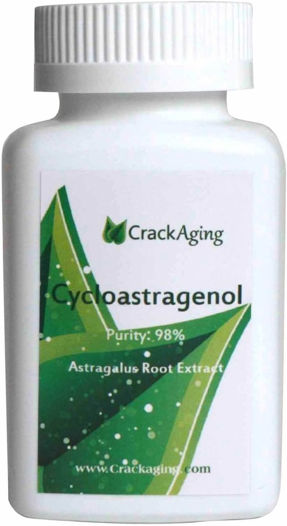 Crackaging Super-Absorption Cycloastragenol 98% tención Immune Support ←Telomerase/Anti-Aging Suplementos 10mg 60 cápsulas vegetarianas en 2 botellas