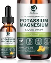 Potasio Magnesio Suplemento líquido w / Complejo Complejo de Triple Magnesio Glycinate &amp; Potassium Plus Omega 3, Moss Mar, Semilla Negra, D3K2 &amp; Calcium for Zzz, Leg Cramps & Muscle-4 FL OZ Drop