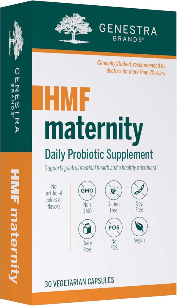 Genestra Marcas HMF Maternity ◾ Fórmula Probiótica para Mujeres Embarazadas