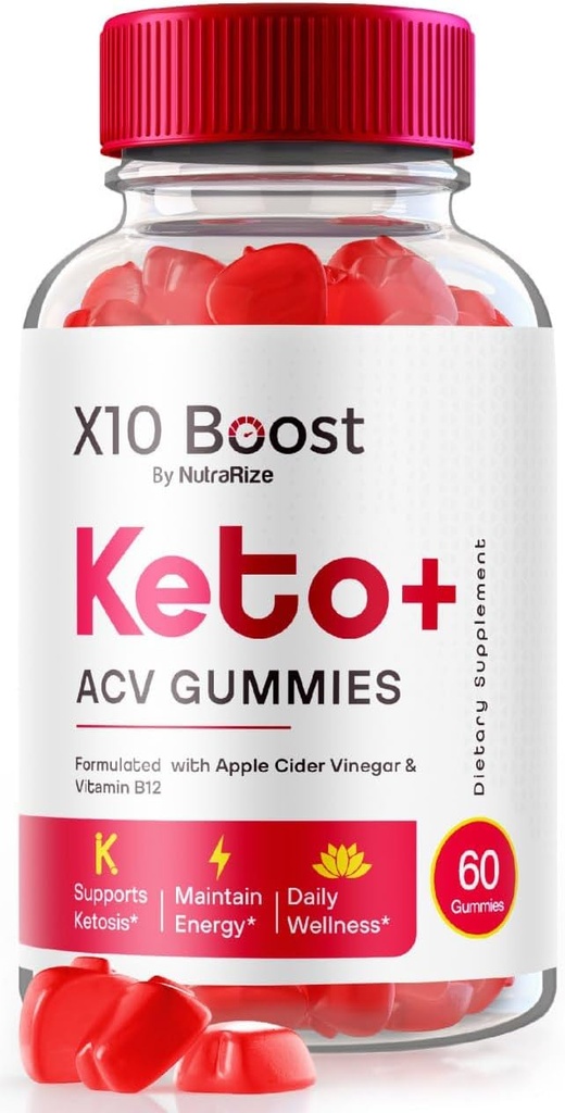 NutraRize X10 Boost Keto + ACV Gummies Advanced Weight Loss, Reviews (60 Gummies)