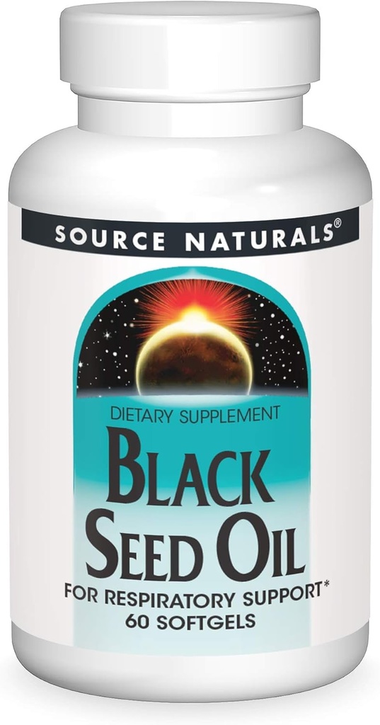Fuente Naturales Aceite de Semillas Negras para Soporte Respritory* - 60 Softgels