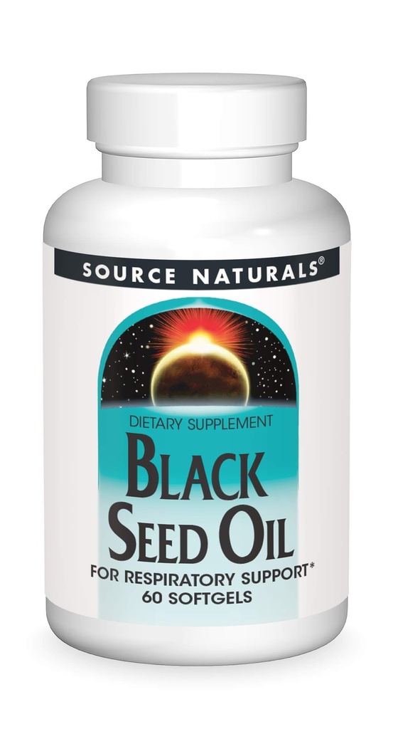 Source Naturals Black Seed Oil for Respritory Support* - 60 Softgels