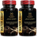 Complejo Water Away - Booster de sistema inmunitario, Apoyo al riñón, Pastillas de agua Caffeine Gratis, Láminas Fluidas Naturales para la Retención del Agua, Láminas de Away del Agua Natural Máxima Fuerza - 2 Botellas