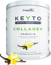 Keto Collagen Protein Powder con MCT Oil – Keto y Paleo Friendly Grass Fed and Pasture Raised Hydrolyzed Collagen Peptides – Fits Low Carb Diet y Keto Snacks – KEYTO Vanilla Flavor