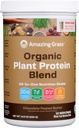 Increíble Grass Planta Orgánica Proteína Blend: Polvo de Proteína Vegan, Nueva Fórmula de Superalimentación Proteína Proteína, Afeitado de Nutrición All-In-One con Hoja de remolacha, mantequilla de cacahuete de chocolate, 10 Servimientos, 14.8 onza (Pack of 1)