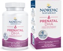 Naturales nórdicos Prenatal DHA, Desarrollado - 90 Gels blandos - 830 mg Omega-3 + 400 UI Vitamina D3 - Apoya el desarrollo del cerebro en bebés durante el embarazo y lactancia - No GMO - 45 Servimientos