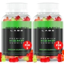 Laboratorios de investigación - Premium Hemp Gummies 120 Conde, 2 Fer 1 Ad. Formula avanzada con 500.000 Extract Blend. Natural - ayuda a dolores corporales, preocupación " para sentirse tranquilo