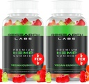 Research Labs - Premium Hemp Gummies 120 Count, 2 Fer 1 Ad. Advanced Formula with 500,000 Extract Blend. Natural - Helps Body Aches, Worriedness & to Feel Calm