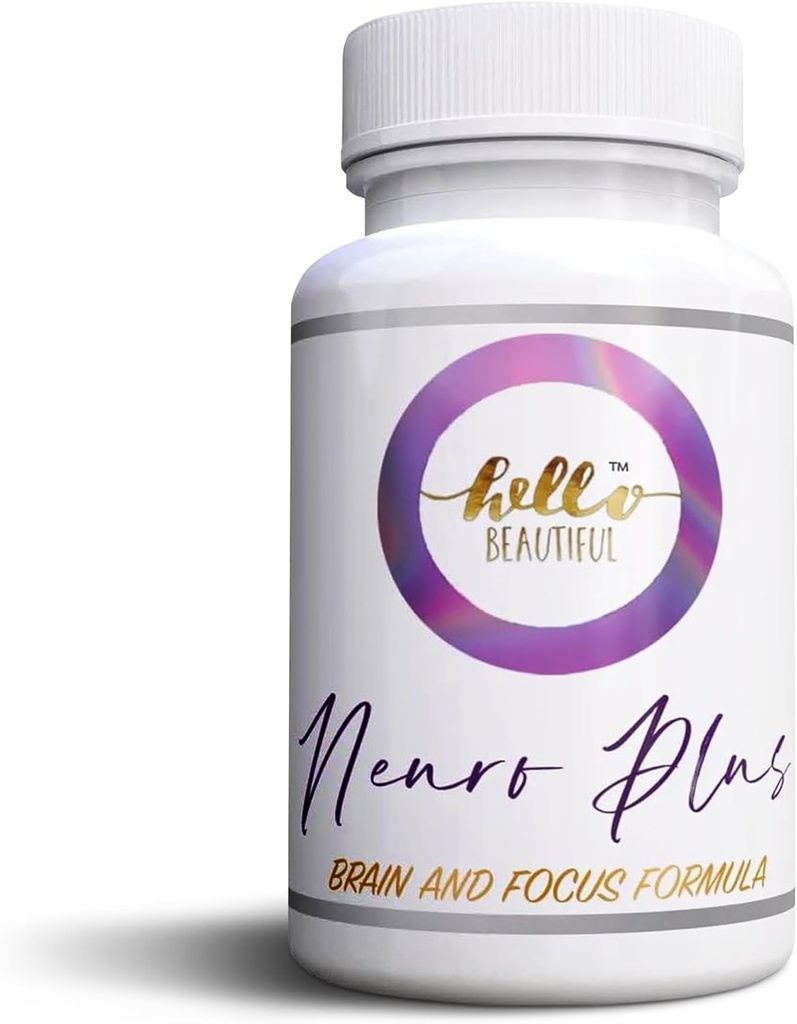 Hello Beautiful Neuro Plus Brain Focus Fórmula - Mejorar la memoria, la concentración y la claridad mental - Suplemento nootrópico para el rendimiento cerebral de pico
