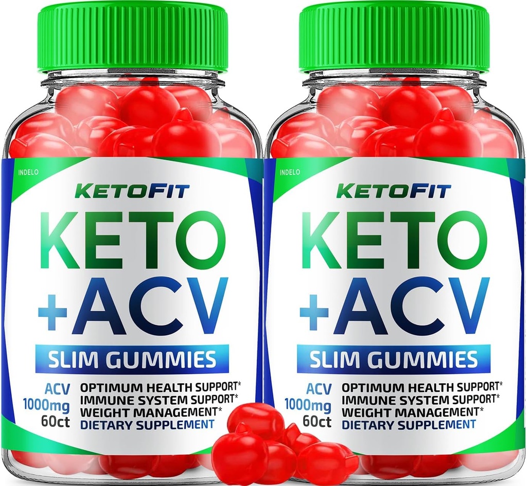 (2 Pack) Ketofit ACV Gummies Advanced 1000mg, KetoFit Keto + ACV Gestión de peso Gummies Apple Cider Vinegar Keto Fit Suplemento dietético Ketofit Gummies Comentarios Vitamina B12 B6 (120 Gummies)