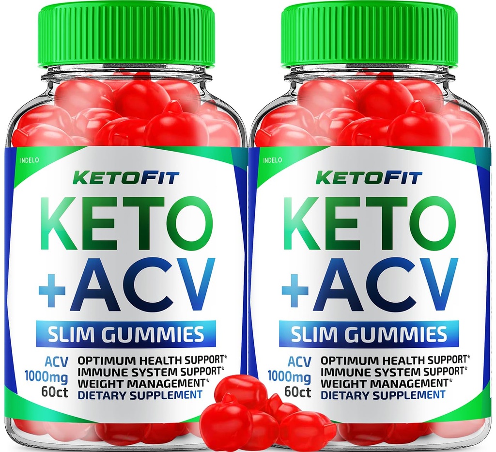 (2 Pack) Ketofit ACV Gummies Advanced 1000mg, KetoFit Keto + ACV Weight Management Gummies Apple Cider Vinegar Keto Fit Dietary Supplement Ketofit Gummies Reviews Vitamin B12 B6 (120 Gummies)