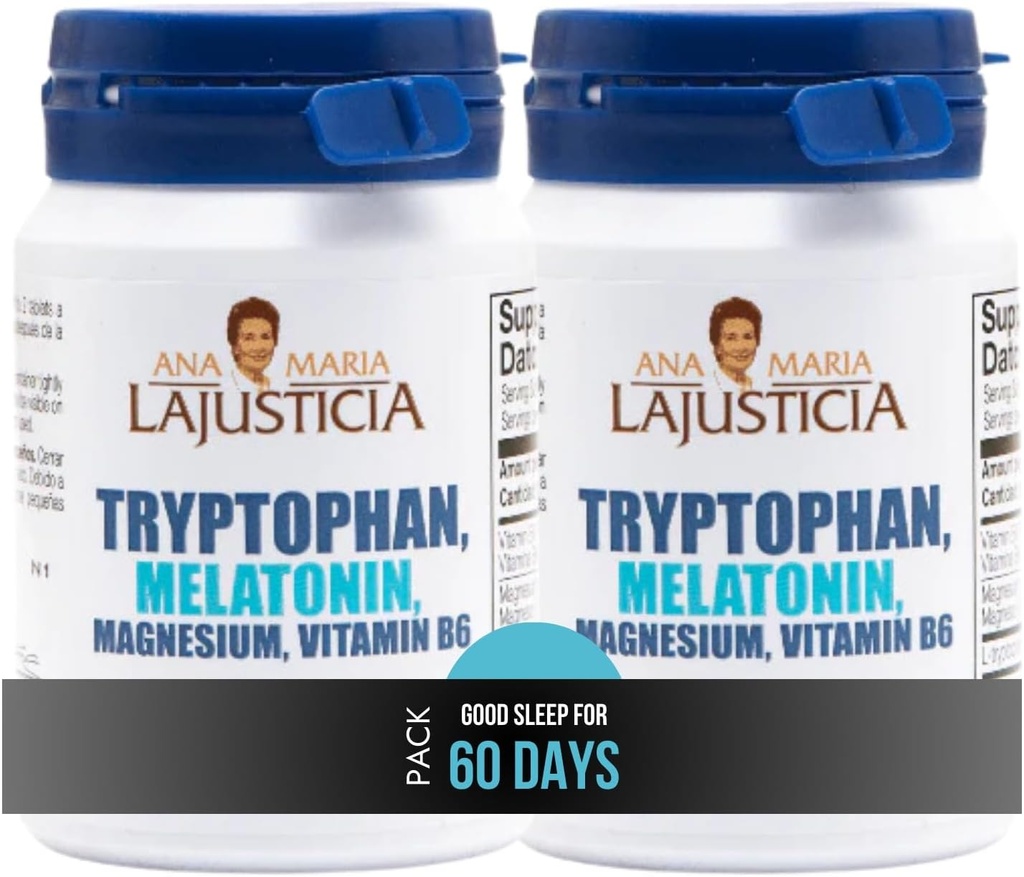 ANA MARIA LAJUSTICIA TRYPTOPHAN,MELATONIN, Magnesium,Vitamin B6-60TABS (2)