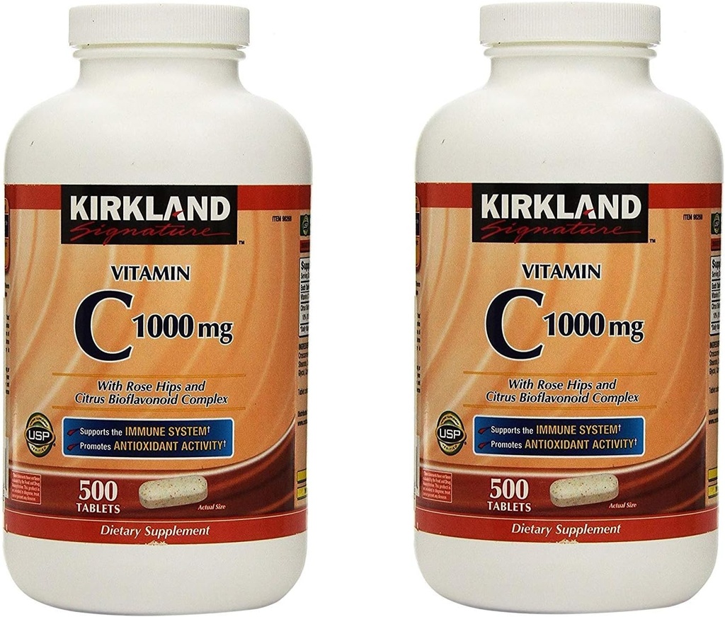 Kirkland Vitamina C con Rose Hips y Citrus Complejo Bioflavonoide (1000 mg)