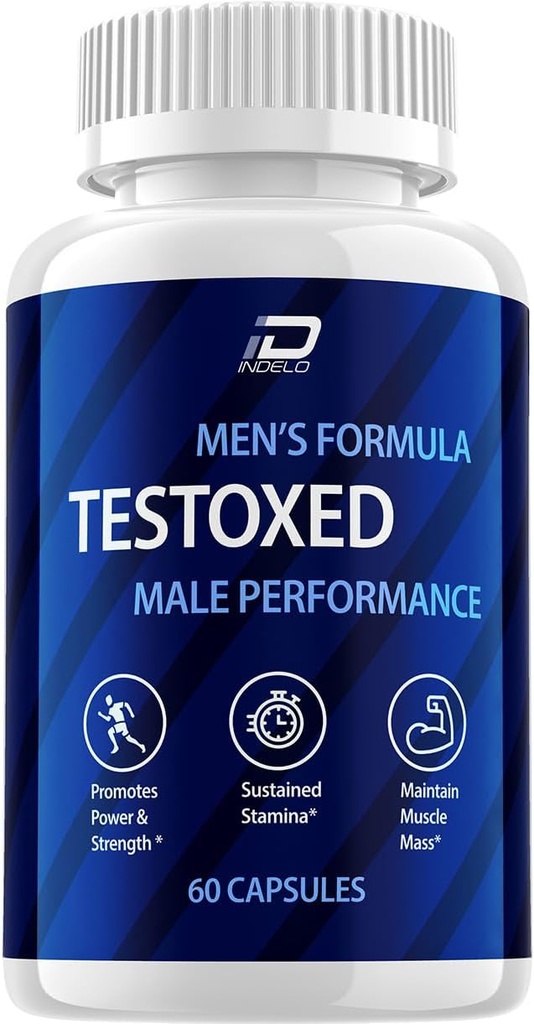 Testoxed Capsules Suplemento, Testoxed Advanced Men Wellness Support, Official Testoxed Maximum Strength Energy Performance, Testoxed Premium Dietary Formula Reviews (1 Pack - 60 cápsulas)