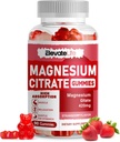 Magnesium Citrate Gummies 420mg por Serving - 90 Gummies Vegan - Promueve Relajación Saludable, Muscle, Bone, " Energy Support (90 Strawberry Gummies)
