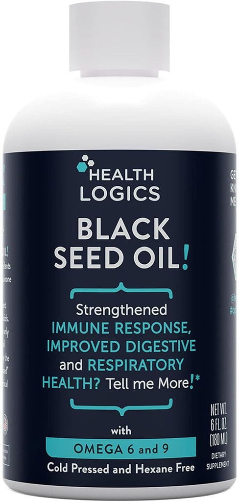 Temáticas de salud Aceite de semillas negras TENIDO Fuente rica de Omega 6 &amp; Omega 9 TENIDO Aceite de semilla de comino negro prensado puro para la salud respiratoria, digestiva e inmunitaria TEN 6 fl oz