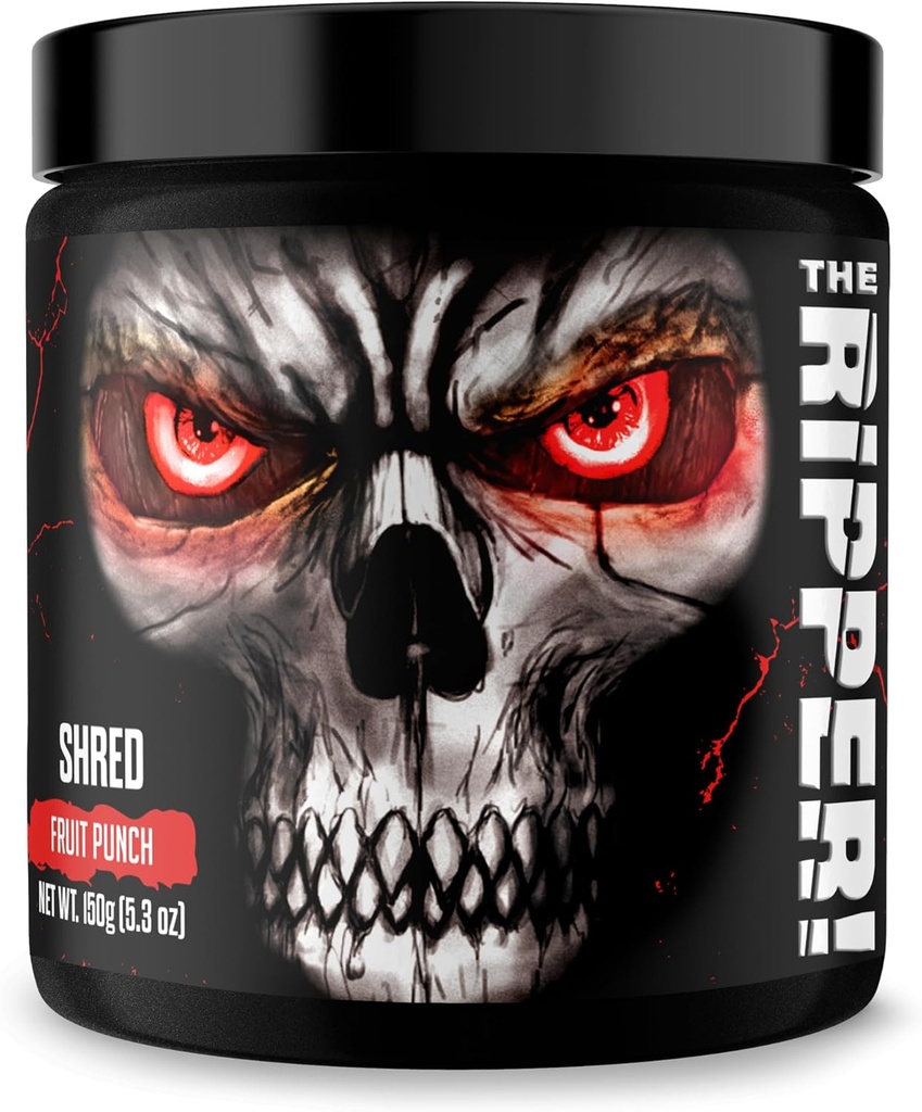 JNX SPORTS The Ripper! Shredding Thermogenic Fat Burner - Fruit Punch 30 Servings | Advanced Fast Acting Thermogenic Pre-Workout, Appetite Suppressant for Men & Women