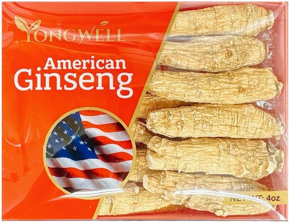 Mano Seleccionada Un Grado American Ginseng Root Grande Corto (4 Oz. Box)