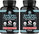 Suplementos Angry Garcinia Cambogia con Probióticos, Gut Health Multivitamin w. Vitaminas A, C, D, E, K, B2, Zinc, Selenium, Copper, Chromium + Herbal Blend Capsules (2- Botellas, 120ct Total)