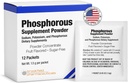 Suplementos de fósforo 12 Packets, Suplementos dietéticos Polvo con fosfato de sodio y fosfato de potasio, suplemento fósforo saboreado de frutas Polvo para electrolito, salud ósea y salud renal