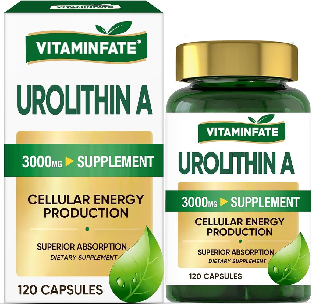 3000 MG Urolithin A Supplement - 120 Capsules Supports Antioxidant, Enhanced Healthy Aging, Mitocondrial, Cell Repair for Men &amp; Women
