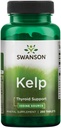 Swanson Premium Brand Kelp - Natural Iodine Source Supporting Thyroid Health - Mineral Supplement w/Iodine Source Standardized 0.4% - (250 Tablets, 225mcg Cada uno)
