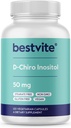 BESTVITE D-Chiro Inositol (120 cápsulas vegetarianas) - No Stearates - Vegan - No GMO - Gluten Gratis