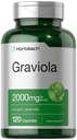 Horbäach Graviola Capsules Silencio 2000 mg Silencio 120 Conde Silencio No GMO, Gluten Libre Silencioso (Annona Muricata)