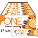 ONE Coffee Shop Caffeinated Protein Bares, Caramel Macchiato, Gluten Gratis con 20g Proteína y 65 mg de Caffeine Energy, Pantry Staples, 2.12 oz (12 Conde), Packaging May Vary