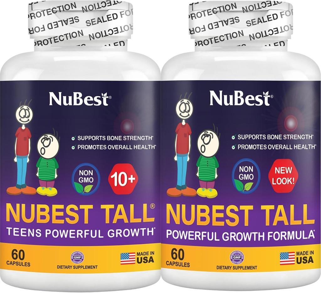 NuBest Bundle Tall 10 Tall ← Crecimiento de Altura Apoyo para los Niños &amp; Adolescentes TENIDO Calcio, Vitaminas D3 K2, Collagen &amp; Herbs ANTE Bone Strength, Focus &amp; Development