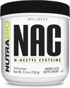 NutraBio N-Acetyl Cysteine Supplement (NAC) - 150 Grams Powder, 600mg Serving - Powerful Anti-Oxidant - Immune Support - No Fillers - Non-GMO - Gluten Free
