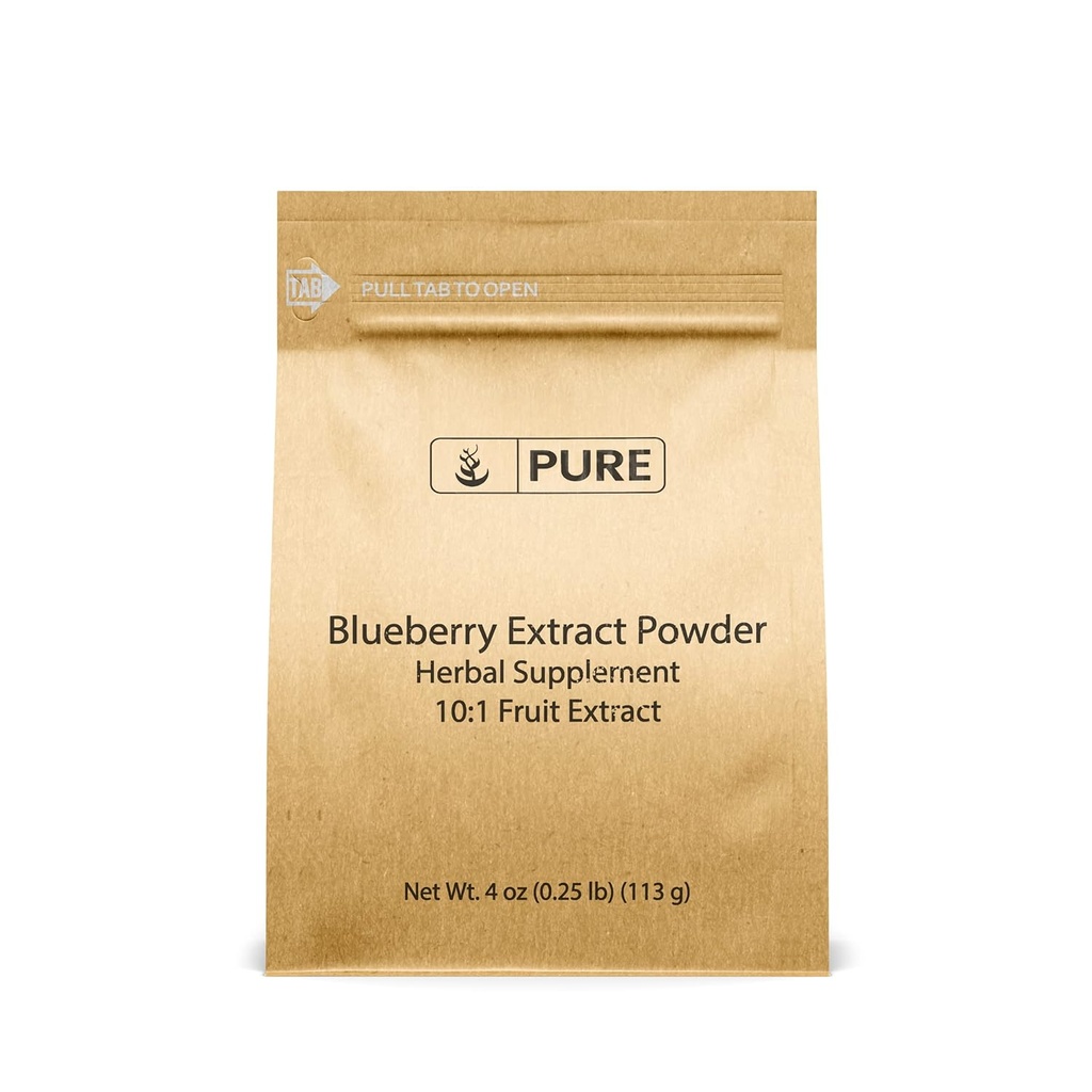 Ingredientes originales puros Polvo extracto de arándanos (4 oz) No GMO, libre de gluten, Suplemento herbal