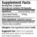 Dr. WAKDE'S Carom Seed Capsules (Celery Seed, Ajwain, 60 Veg Caps, Suplemento de base vegetal, hierba ayurvédica, todo natural, vegano)