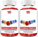 VITA GLOBE B Complejo Gummy Vitaminas - Sabor de Fresa con Vitamina C, Niacina, B6, B12 &amp; Biotina para Energía, Salud del Corazón y Cerebro, 120 Conde (Pack of 2)